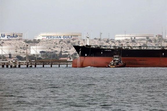 An Iranian tanker near loading port in the Persian Gulf.