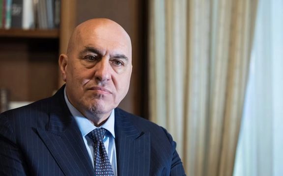 Italy's Defense Minister Guido Crosetto looks on during an interview with Reuters, in Rome, Italy, April 14, 2025.