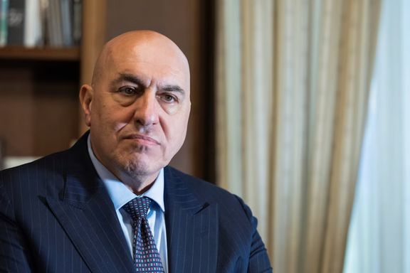 Italy's Defense Minister Guido Crosetto looks on during an interview with Reuters, in Rome, Italy, April 14, 2025.