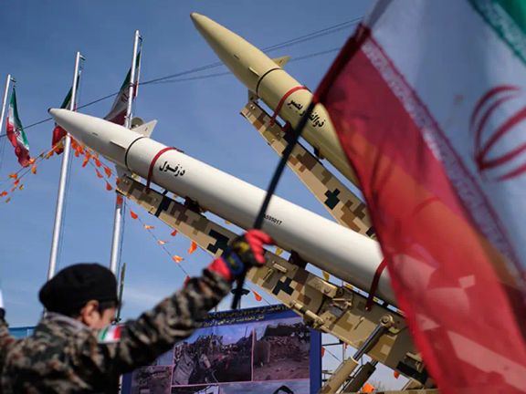 Iran displays missiles during a military parade