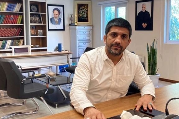 Alireza Dabir, President of Iran’s Wrestling Federation in his office on February 1, 2022