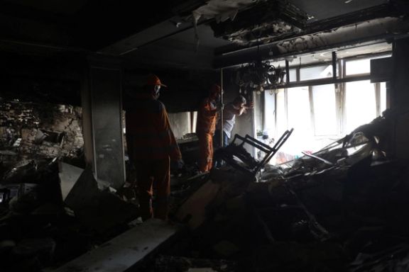 A view of the aftermath of an Israeli strike on a building last week, after the ceasefire between Israel and Iran, in Tehran, Iran, June 25, 2025.