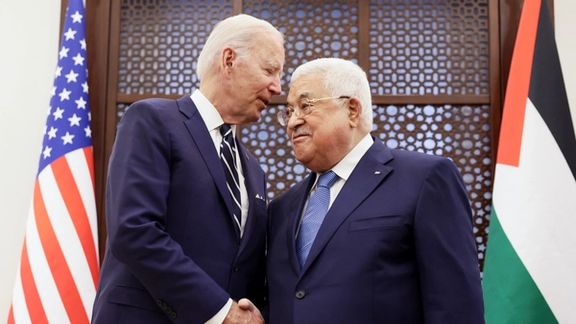 Biden meeting Palestinian leader Mahmoud Abbas on July 15, 2022