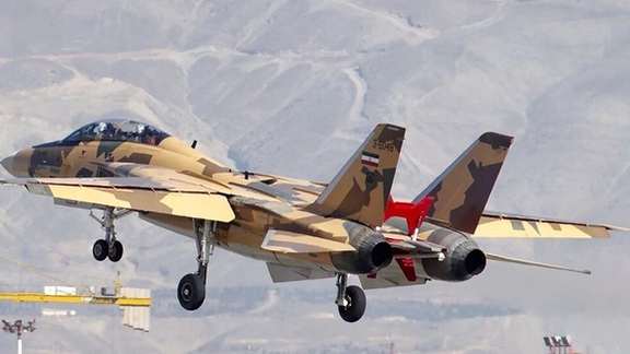 An Iranian Air Force’s US-built F-14 Tomcat warplane