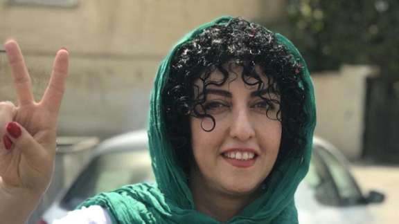Iranian activist and Nobel Peace Prize laureate Narges Mohammadi