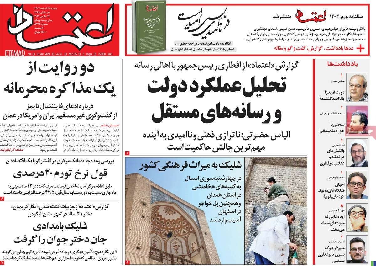 صحف إيران: صراعات "الأصوليين".. ومقتل شابة برصاص الأمن.. ومفاوضات سرية بين واشنطن وطهران