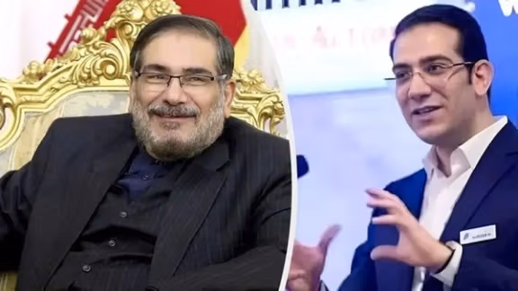 Iran's former Supreme National Security Council Chief Ali Shamkhani (left) and his son Hossein Shamkhani (right)