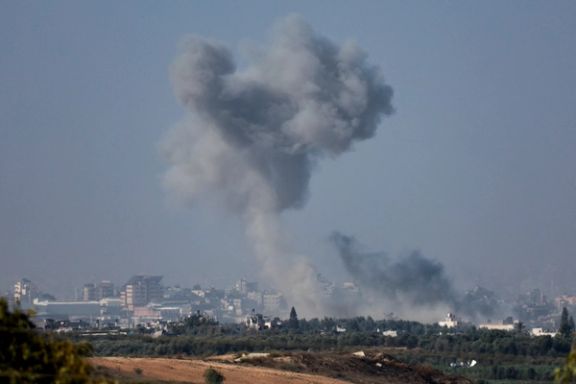 Smoke rises after an Israeli strike on Gaza, November 7, 2023.