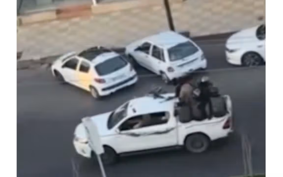 White Toyota pickup trucks fitted with machine guns or used to transport security forces were also reported during the crackdown on January’s nationwide protests in Tonekabon in Mazandaran province in northern Iran on January 11, 2026.