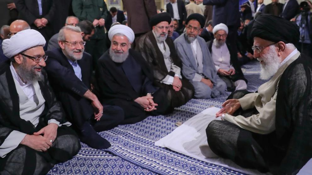 Khamenei meeting with top government officials during Hassan Rouhani's presidency