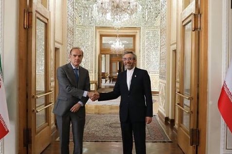 Enrique Mora and Ali Bagheri Kani meeting in Tehran. May 11, 2022