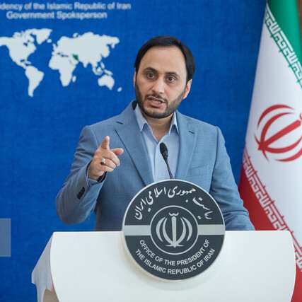 Iranian government spokesman Ali Bahadori Jahromi.