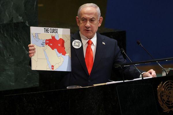 خروج وفود من قاعة الجمعية العامة خلال خطاب نتنياهو حول "محور الإرهاب" الإيراني