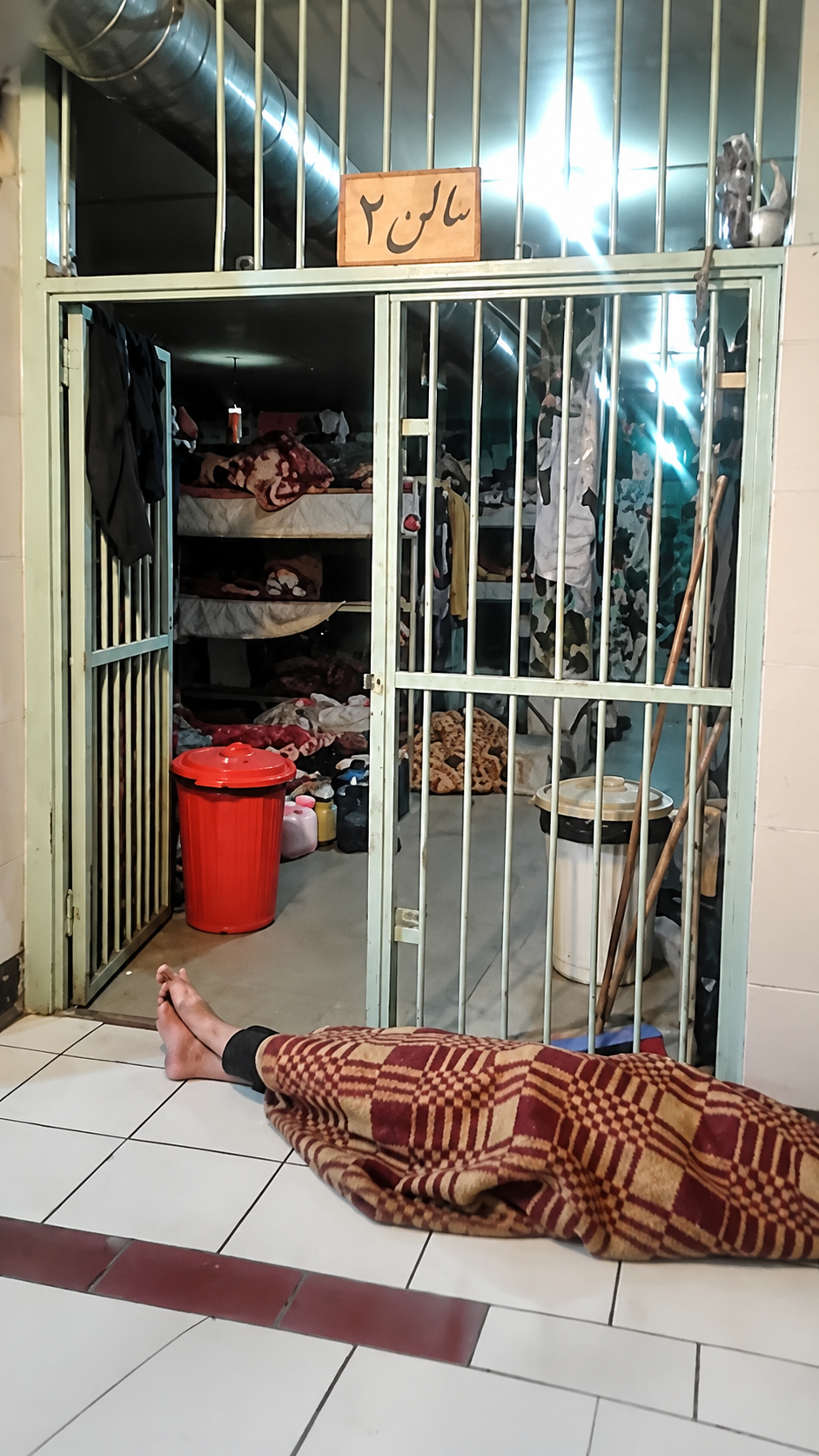 File photo of the inside of Isfahan’s Dastgerd Prison, published by rights groups. Image enhanced using AI.