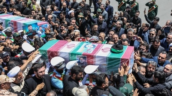 President Ebrahim Raisi's coffin in Mashhad