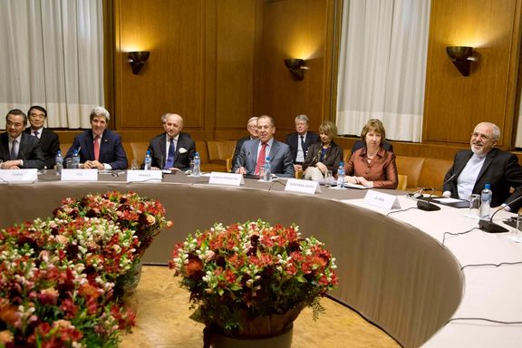 A file photo of Iran nuclear talks at the Palais des Nations in Geneva November 24, 2013