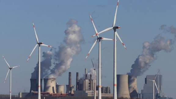 Wind power stations of German utility RWE, one of Europe's biggest electricity companies. March 2022