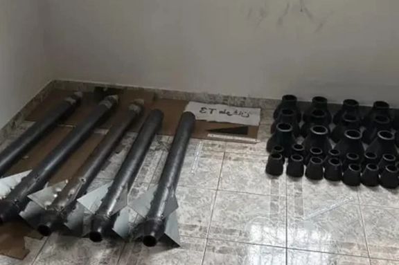 Rockets at a production plant in the West Bank
