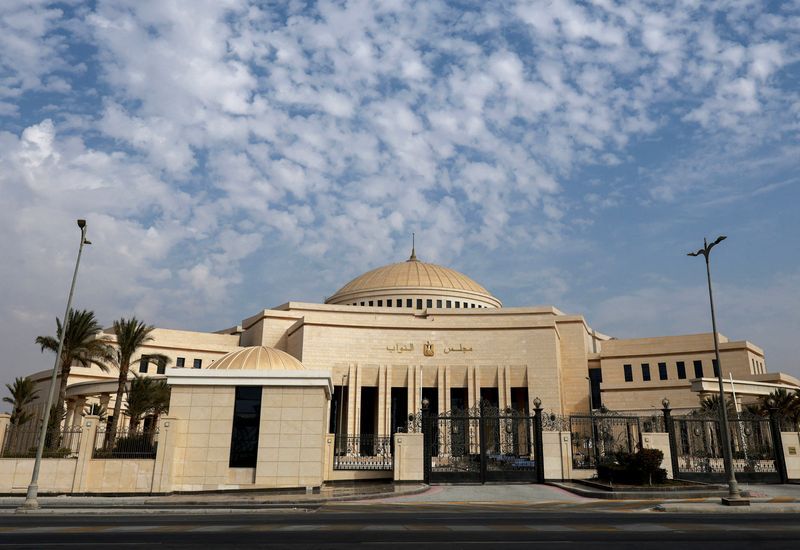 The Egyptian Parliament building in the New Administrative Capital (NAC), east of Cairo, Egypt, October 26, 2026. On the day parliament voted to authorize military support for Saudi Arabia against Yemen's Iran-aligned Houthi movement, if requested. REUTERS/Mohamed Abdel-Ghany