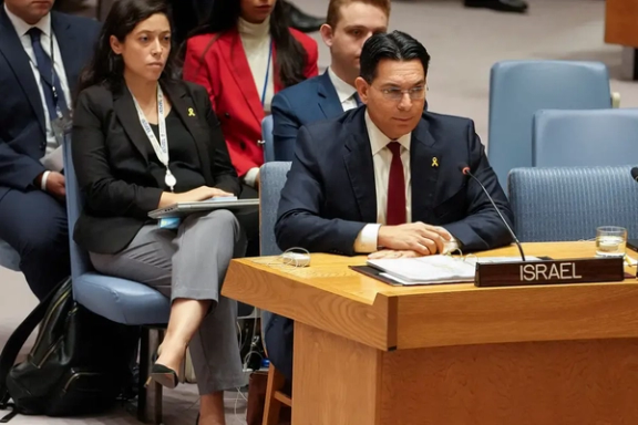 Israel's Ambassador Danny Danon attends the United Nations Security Council meeting, following a ballistic missile attack on Israel, at UN headquarters in New York City, US, October 2, 2024.