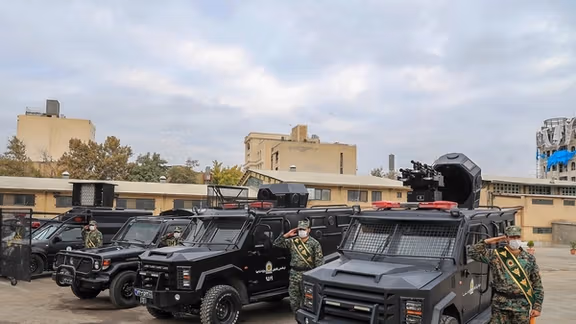 Different types of anti-riot vehicles used by Iran's police units