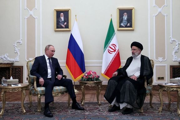 Russian President Vladimir Putin and Iranian President Ebrahim Raisi attend a meeting in Tehran, Iran July 19, 2022.