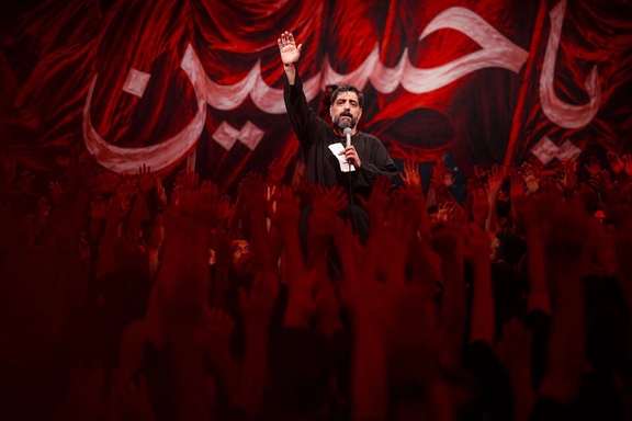 Worshippers attend a Muharram mourning ceremony in Tehran, commemorating the martyrdom of Imam Hussein, a central figure in Shia Islam, June 17, 2026