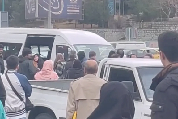 Hijab patrols during an arrest in Tehran