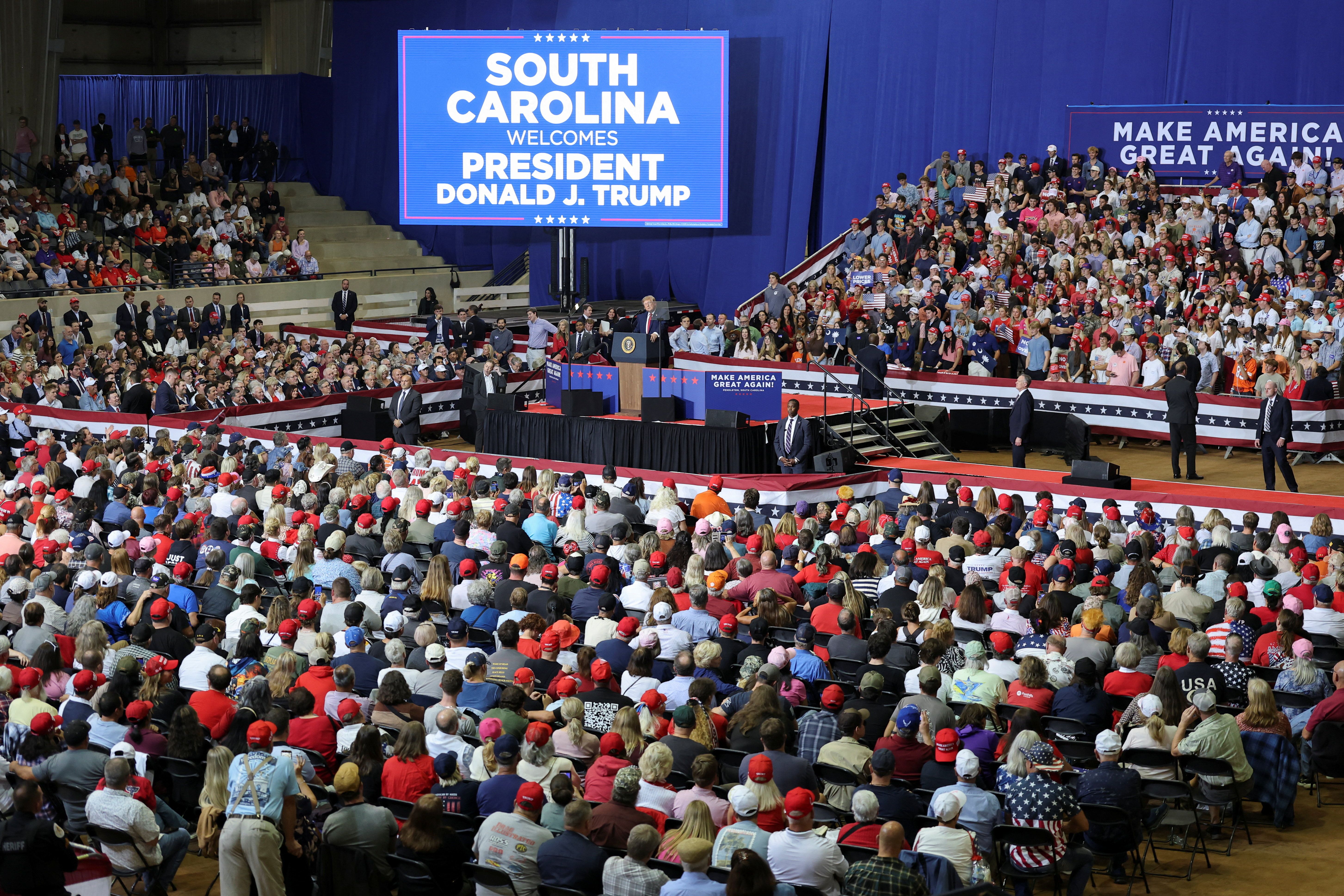 رییس&zwnj;جمهوری آمریکا، در سخنرانی کارولینای جنوبی- رویترز