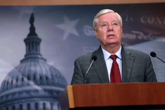 US Senator Lindsey Graham at the US Capitol in Washington.