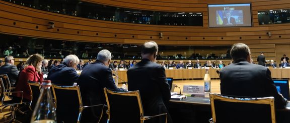 EU Ministers of Foreign Affairs during a session in Luxembourg on April 22, 2024