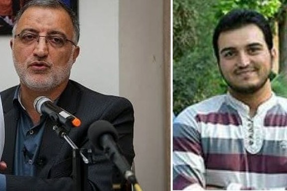 Tehran’s mayor Alireza Zakani (left) and his son-in-law Hossein Heydari