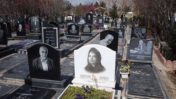 A view from Tehran's main cemetery, Behesht-e Zahra