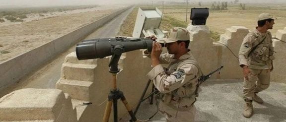 Iranian guards at the border with Afghanistan