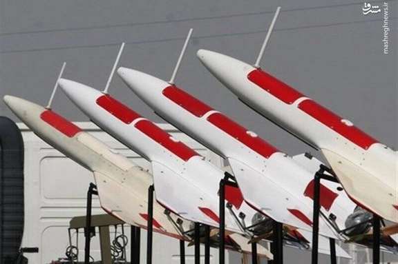 Iranian Arash drones on Display in Tehran in 2022