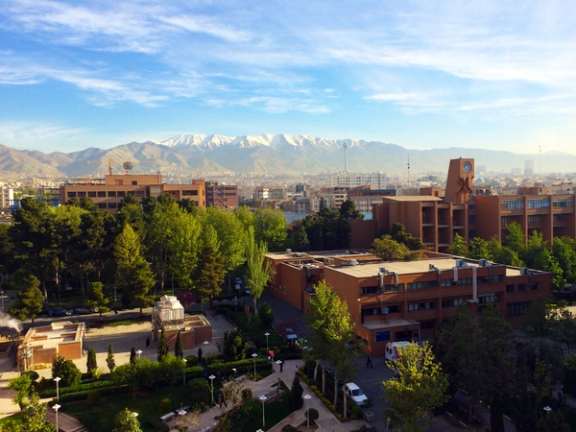 A view from Sharif University of Technology in Tehran