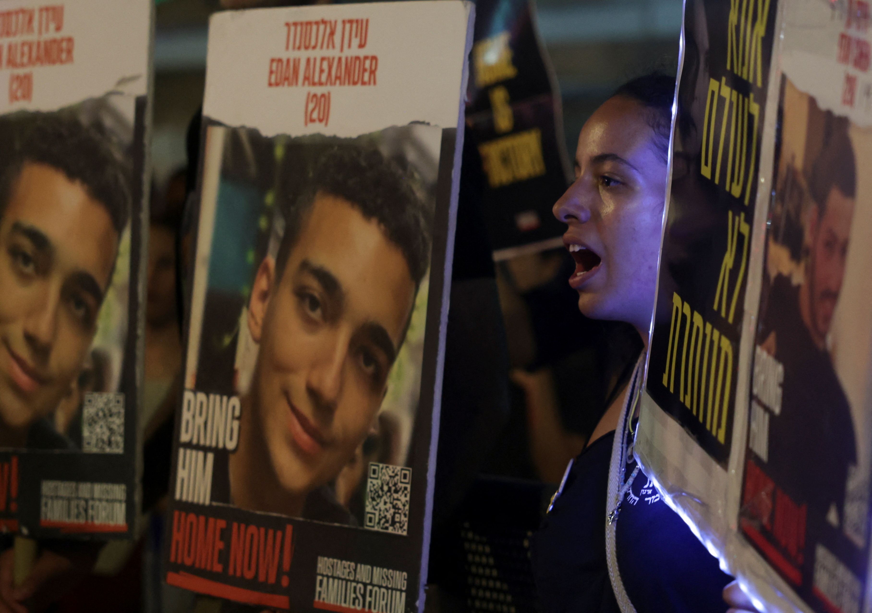 تظاهرات برای آزادی گروگان‌های اسرائیلی در بند حماس، تل‌آویو، ۱۳ مرداد