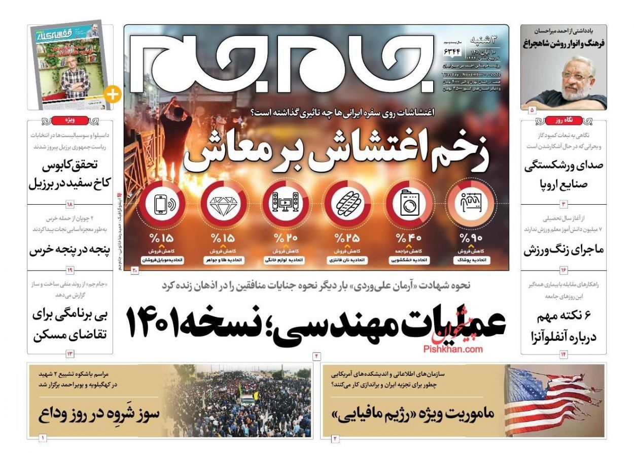 صحف إيران: النظام يعجز عن السيطرة على المظاهرات والتيار الحاكم مستمر في "السياسات الخاطئة"