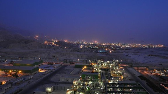 A view of Mehr Petrochemiocal Company plant in southern Iran