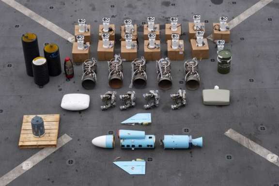 Some of the materials seized and unpacked by USCENTCOM