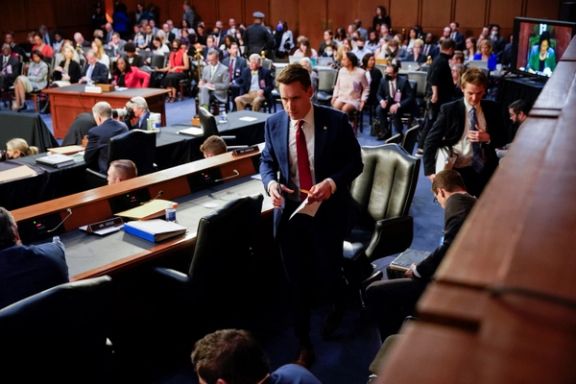 US Senator Josh Hawley at the Senate in March 2022