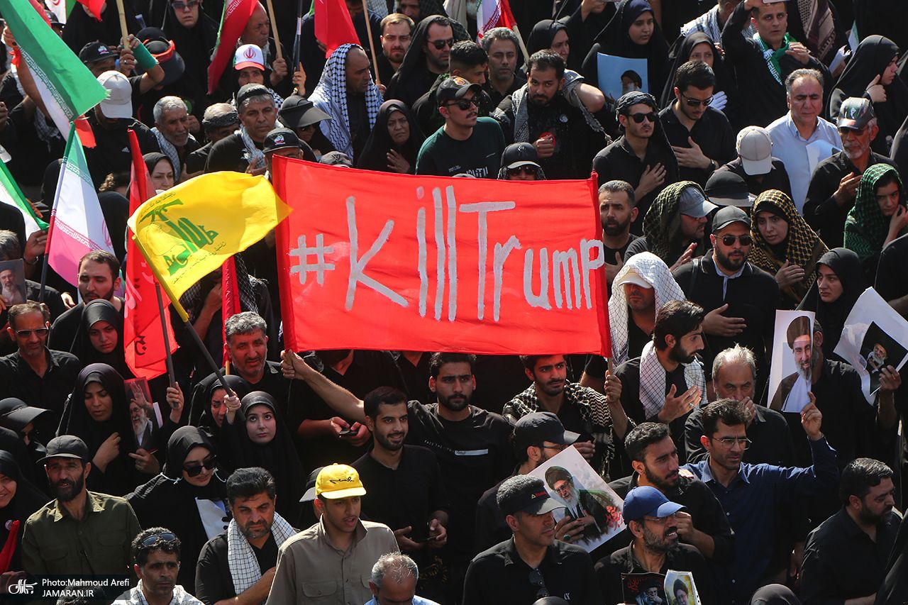 Revenge rhetoric dominates Khamenei funeral despite US talks push