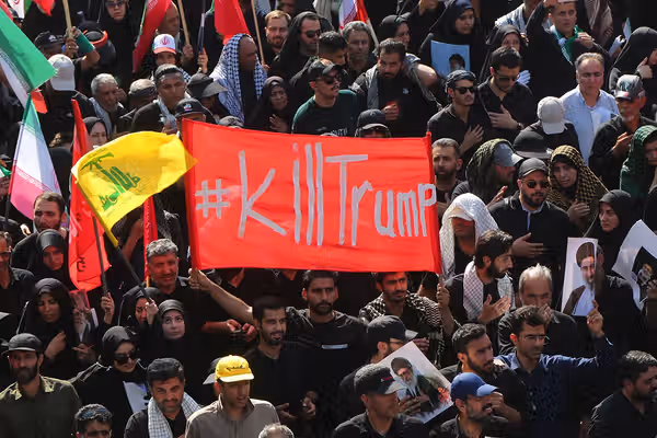 Revenge rhetoric dominates Khamenei funeral despite US talks push
