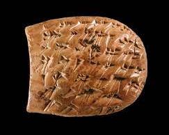 Elamite clay tablet from Persepolis inscribed in cuneiform