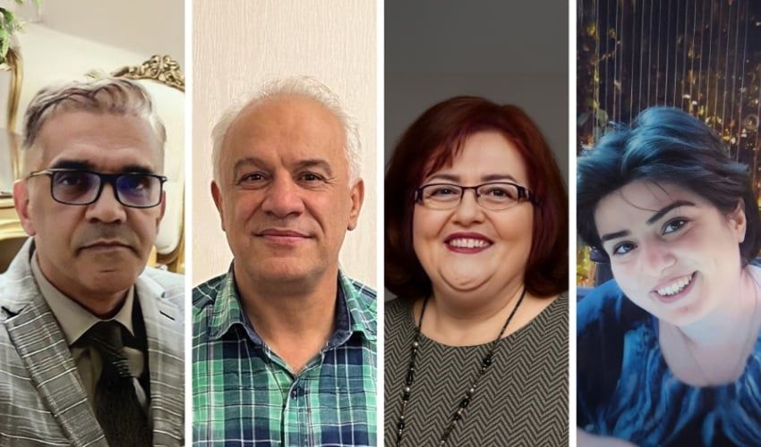 From left: Nasser Navard Gol-Tapeh, Joseph and Lida Shahbazian, and Aida Najaflou, file photo via Article 18 rights group