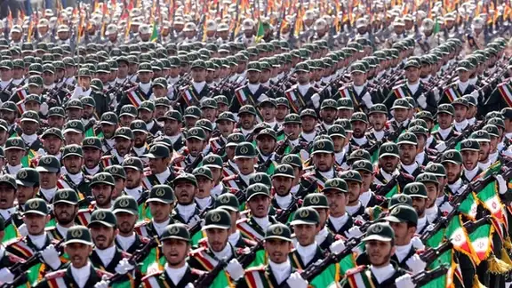 A parade by IRGC forces