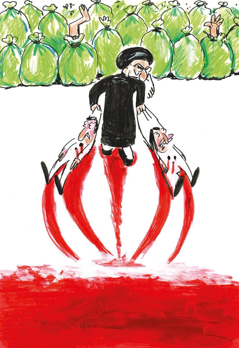 کاریکاتور شارلی ابدو درباره کشتار معترضان به دست جمهوری اسلامی