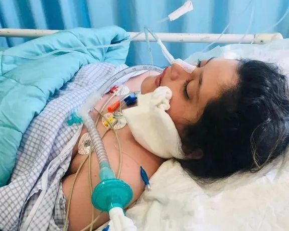 Mahsa Amini in the hospital