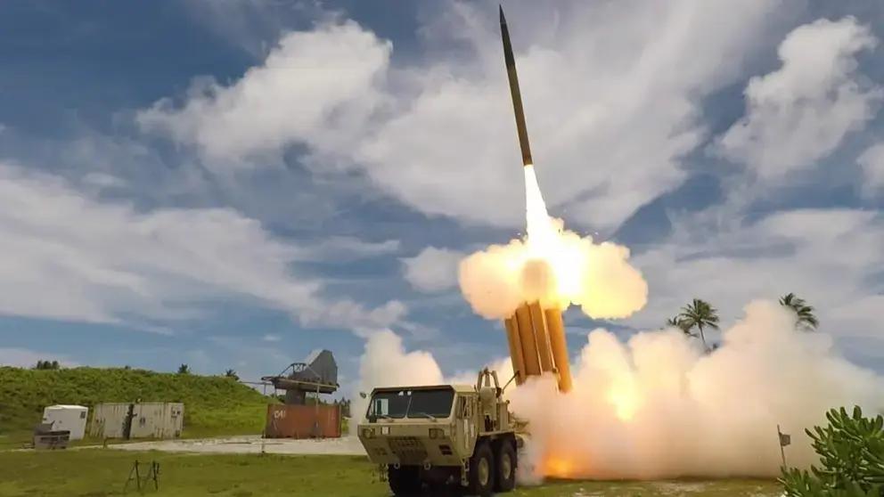 A US Terminal High Altitude Area Defense (THAAD)