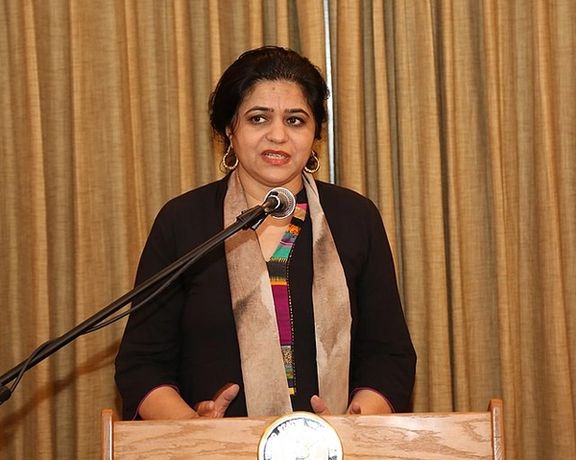 The head of the Independent International Fact-Finding Mission on the Islamic Republic, Sara Hossain (2017)